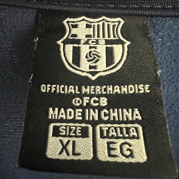 FC Barcelona Full Zip Track Navy Blue Jacket - Picture 12 of 15